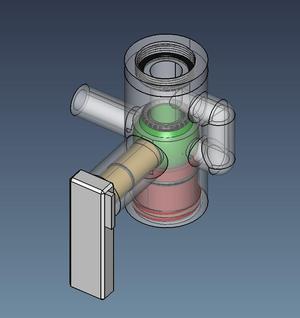 Two outlet diverter ball-valve for utility sink