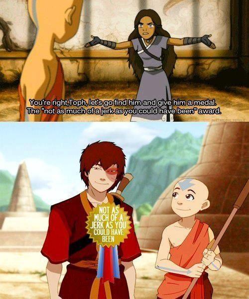 "not as much of a jerk as you could've been award"  ATLA