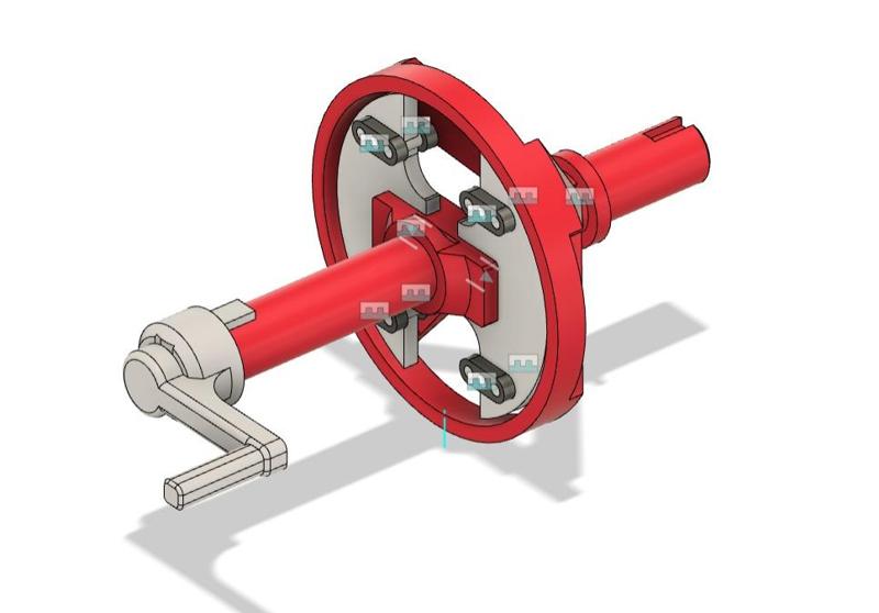 Centrifugal Clutch hand-cranked educational model