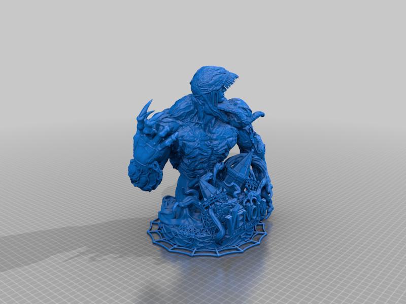 WICKED MARVEL VENOM BUST: TESTED AND READY FOR 3D PRINTING One Piece