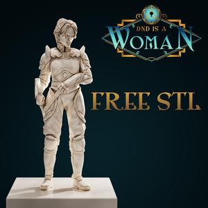Ellenor - Human Fighter - DnD is a Woman Free STL