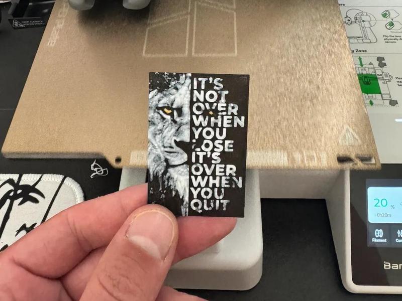 Hueforge Motivational Message - Only  Black and White 