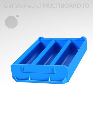 3x1x4-Deep - Linear Divided - Multibin Simple Drawer