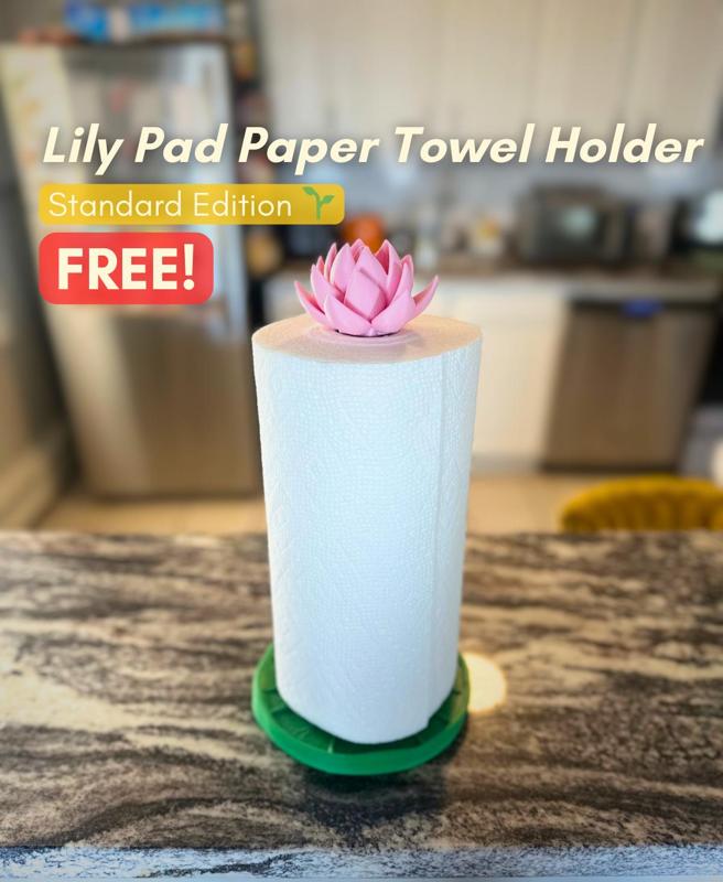 Lily Pad Paper Towel Holder: Standard Edition