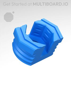 9 mm Big Thread, Flat Push-Fit Head, Small Thread Hole, T-Bolt