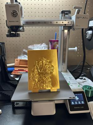 Golden Doodle Relief Sculpture