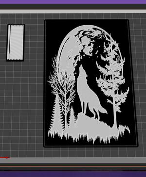 Howling Wolf at the Moon Wall Art