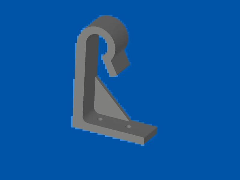 Ceiling Mount Curtain Rod Holder   