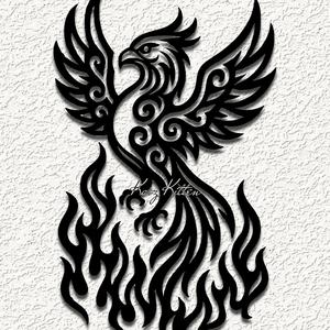 tribal phoenix fire bird wall art home decor