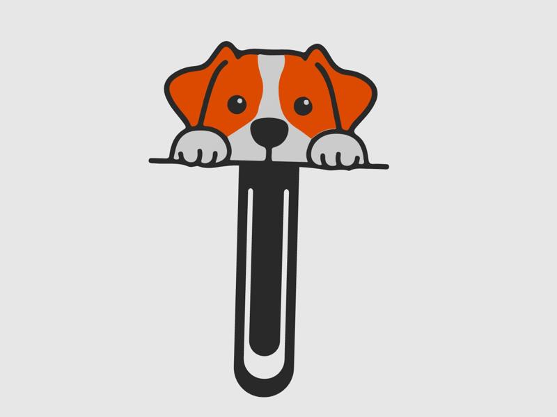 BookMark Dog Curious Shy Puppy Cute Kawaii
