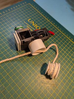 Utility Ship Rope winder for 120 size DC motors - Eastfreak's Utility ship