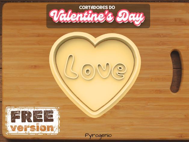 Valentine's Day Heart with "Love" Cookie Cutter