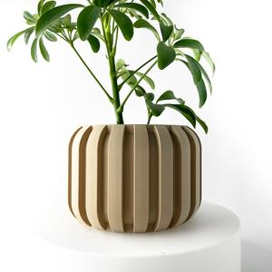 The Panu Planter Pot with Drainage | Tray & Stand Included | Modern and Unique Home Decor for Plants and Succulents  | STL File