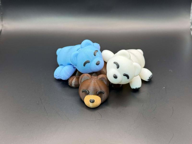 Cute Tiny Articulated Bear with Paws (Multi color, Polar Bear, and Single Color)