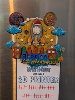 Elegoo 10th anniversary - Fridge Magnet