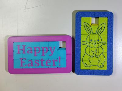 Double Sided Easter Themed Sliding Block Puzzle