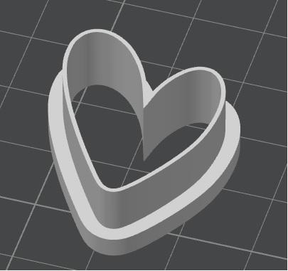 Heart-shaped cutter for polymer clay, cookies or crafts - Cortador en forma de corazon para arcilla polimerica, galletas o manualidades