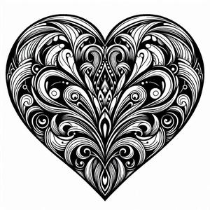 Five hearts (two colours)