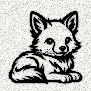 baby fox wall art home decor
