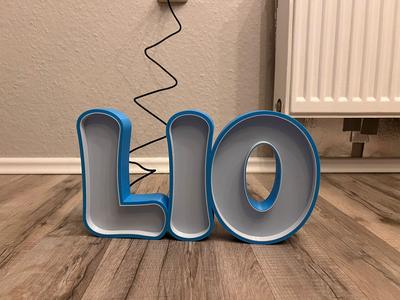 Namenslampe Lio, LED