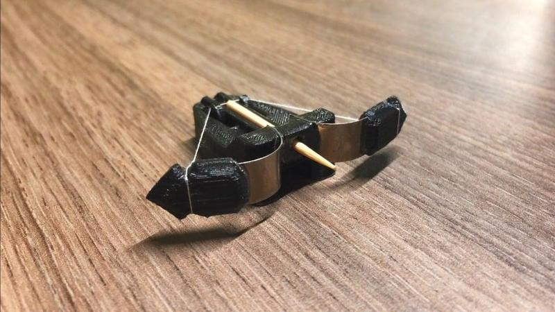 Mini 3D-printable crossbow