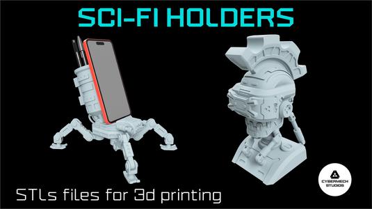 Sci-fi holders STLs for 3d printing (Personal use)