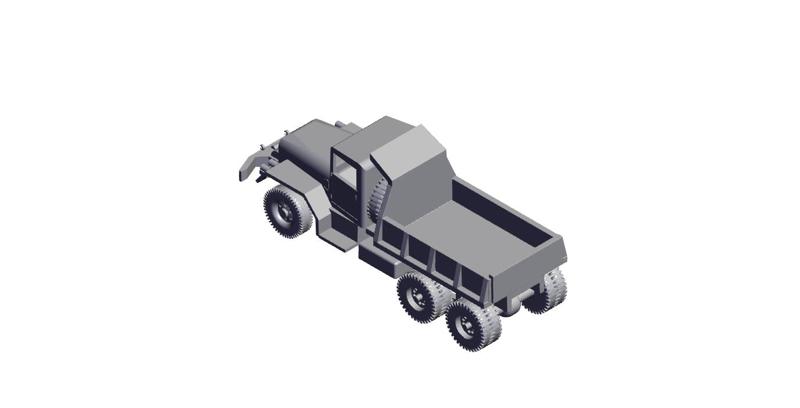 1/48 Scale M51 5 ton Dump Truck.stl
