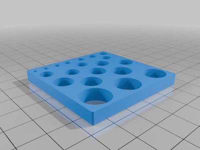 Test print - verification of dimensions of holes