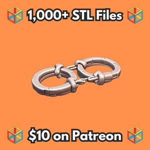 28mm DND Thick Chain Link Piece for Dungeon Decor MineeForm FDM 3D Print STL File
