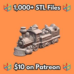 Christmas Decoration Charming Holiday Train Engine MineeForm FDM 3D Print STL File