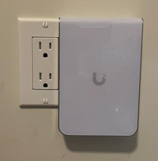 Wall Mount for Ubiquity U6 In-Wall AP on a standard US double gang outlet