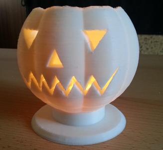 Halloween Pumpkin Head Tealight Candle Holder