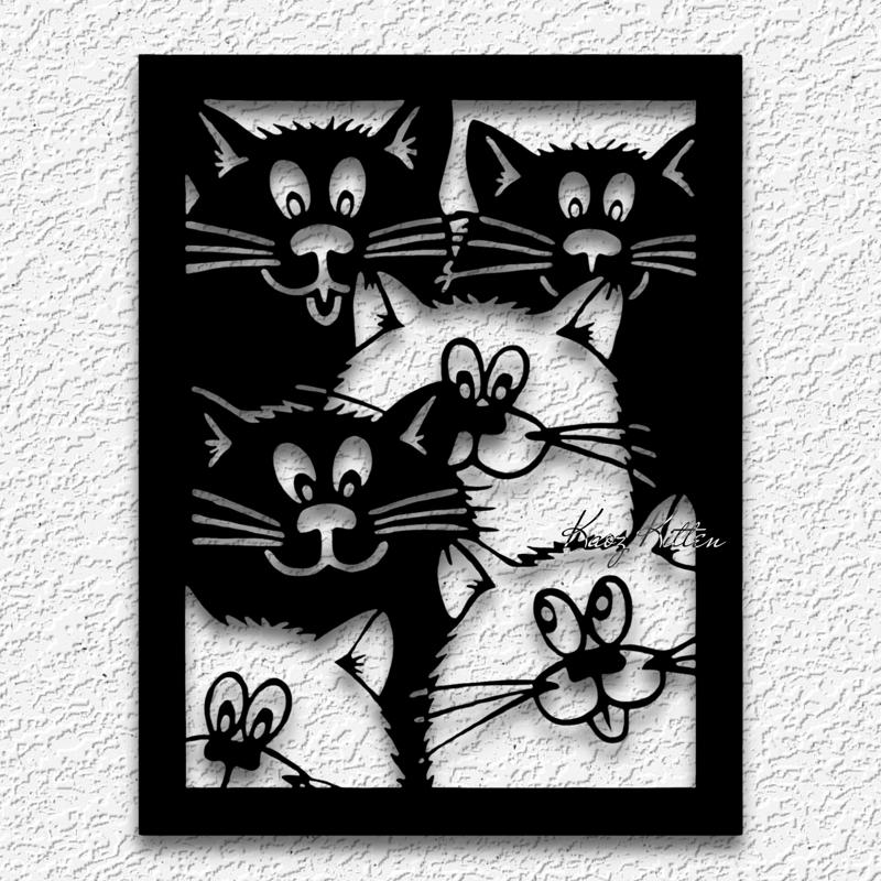 frame full of kittens wall art kitty cat home decor