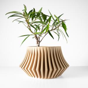 The Jasen Planter Pot with Drainage Tray & Stand: Modern and Unique Home Decor for Plants