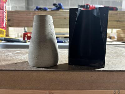 Concrete Mushroom Stem Mold - Flat Bottom
