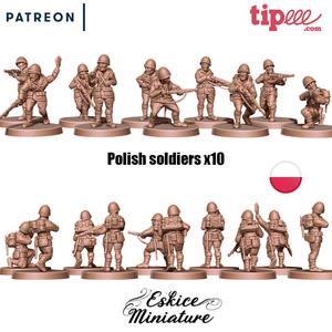 Polish soldiers x10 - 28mm