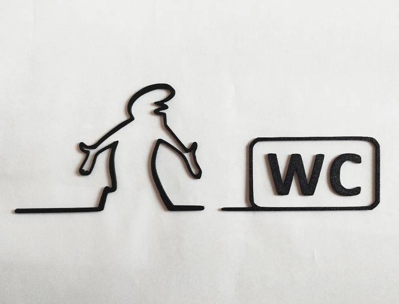 WC door hanger from the iconic cartoon "La Linea" Balum Balum.   