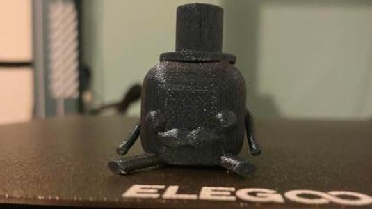 Little cube guy - HAT AND MUSTACHE - SCALE TO MINIMUM 500%