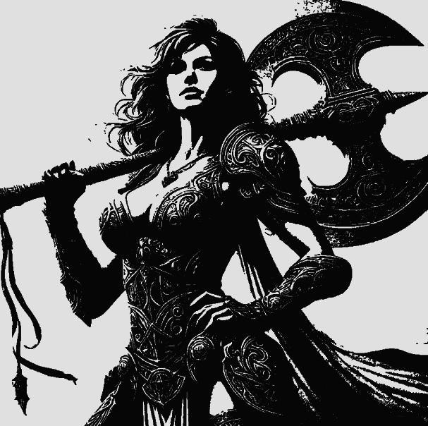 This lady with an axe brings a glowing farewell! (DIY) Lamp/Deco !