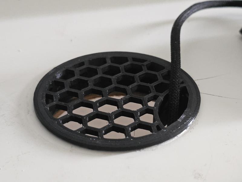 Desk Hole Hex Pattern