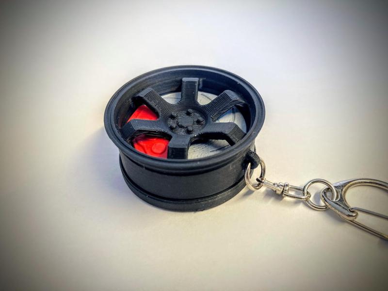 Wheel Keychain Airtag Holder
