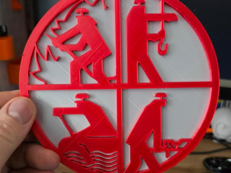 Rescue Extinguish Climb Protect Fire Department Logo 