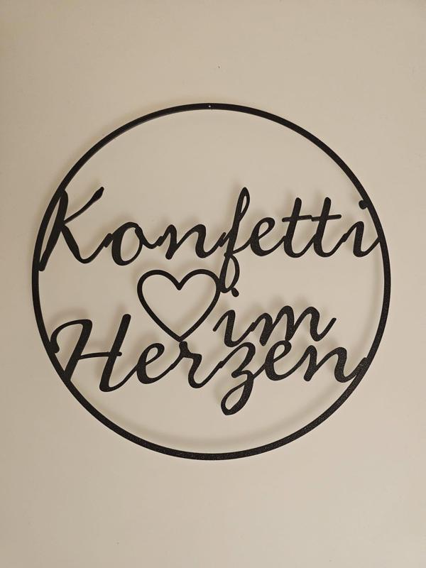 Konfetti im Herzen Kranz Fasnet Fasching Karneval