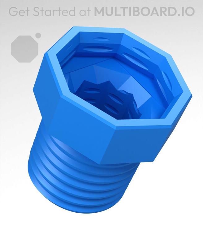 20 mm Big Thread, Multihead, Push-Fit Hole, Bolt