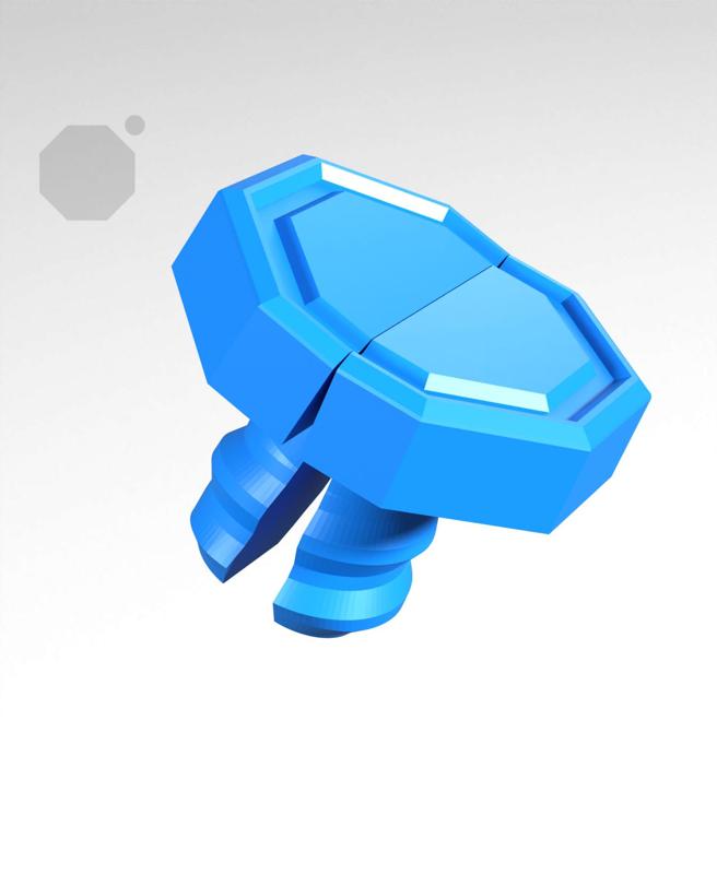 9 mm Small Thread, Small Flat Head, Shank Folded-Bolt