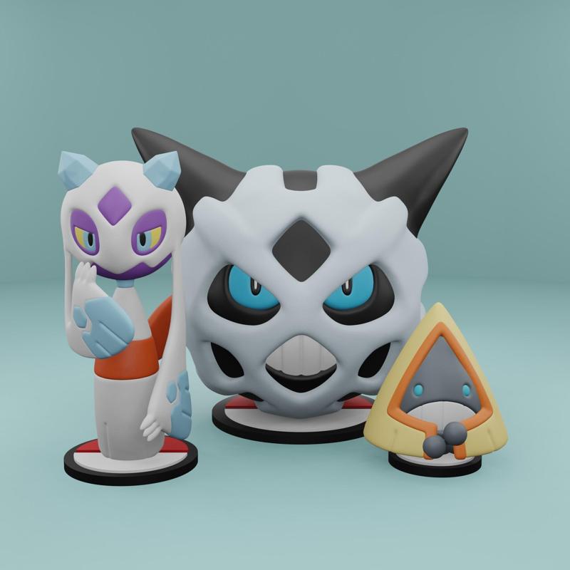 Pokemon No. 361, 362, 478 Snorunt, Glalie, Froslass