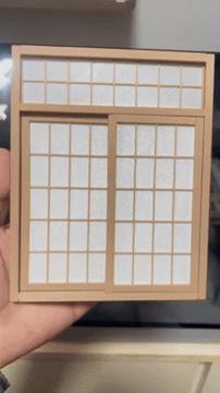 For dollhouse miniature Japanese lattice sliding doors Smooth sliding No supports needed Commercial use