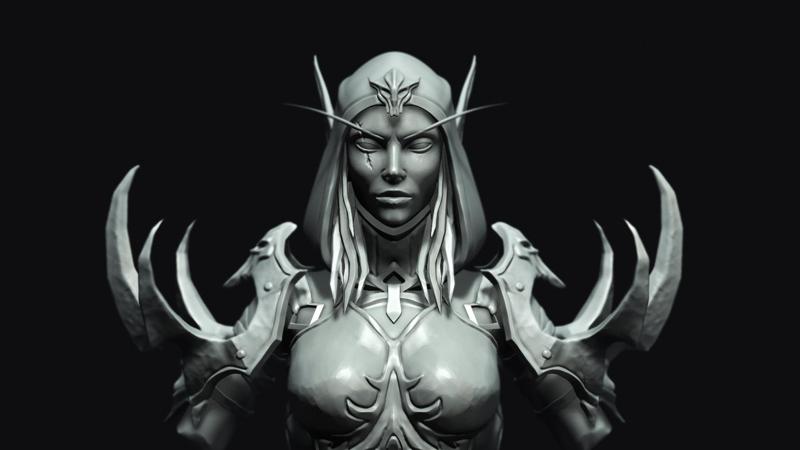 Stylized CUSTOM Sylvanas Windrunner 32mm - Includes low-poly model with textures