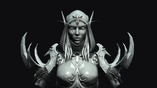 Stylized CUSTOM Sylvanas Windrunner 32mm - Includes low-poly model with textures