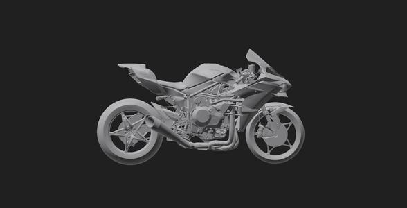 Kawasaki Ninja H2R Complete Bike Model